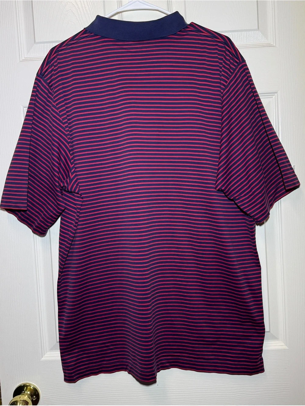 Vintage Polo Golf Ralph Lauren Men’s Striped Short-Sleeve Polo Shirt Navy & Red